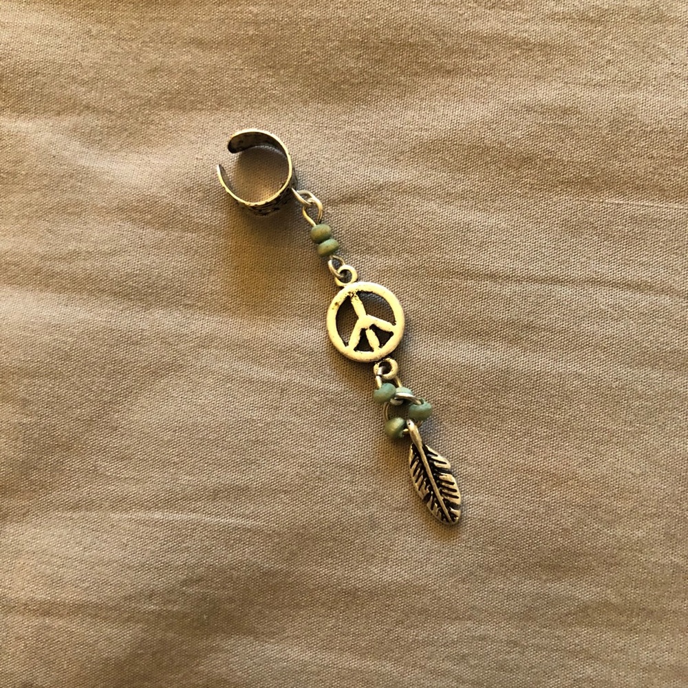 Peace Sign Earring Cuff